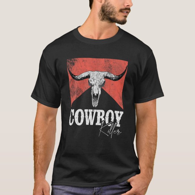 Camiseta Cowboy Killers Bull Skull Howdy Punchy Western Cou (Anverso)