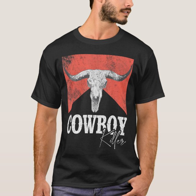 Camiseta Cowboy Killers Bull Skull Howdy Punchy Western Cou (Anverso)