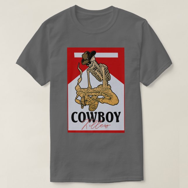Camiseta Cowboy Killers Funny Western Cowgirl Skeleter Retr (Diseño del anverso)