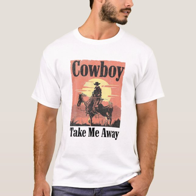 Camiseta Cowboy Me Lleva Ausente Para Las Mujeres (Anverso)