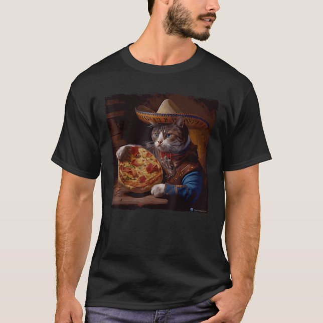 Camiseta Cowboy Pizza divertida (Anverso)