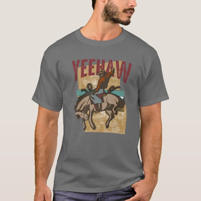 Camiseta Cowboy retro Yeehaw Western Country Cowgirl Rodeo (Anverso)