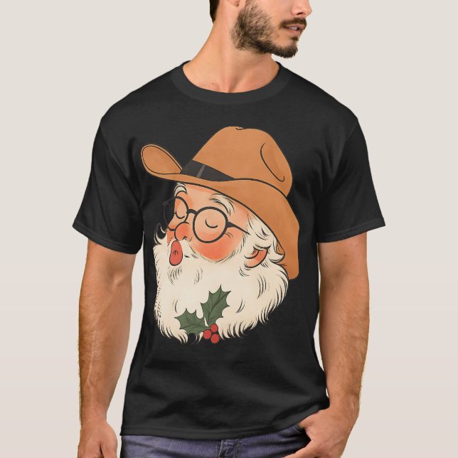 Camiseta Cowboy Santa Claus Western (Anverso)