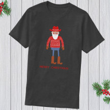 Cowboy Santa Custom Text Christmas
