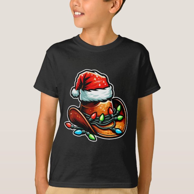 Camiseta Cowboy Santa Hat Xmas Reindeer Rodeo Christmas In  (Anverso)