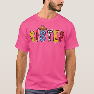 Camiseta Cowboy Sister Western Rodeo Tema fiesta de cumplea