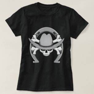 Camiseta Cowboy Skull Horseshoe