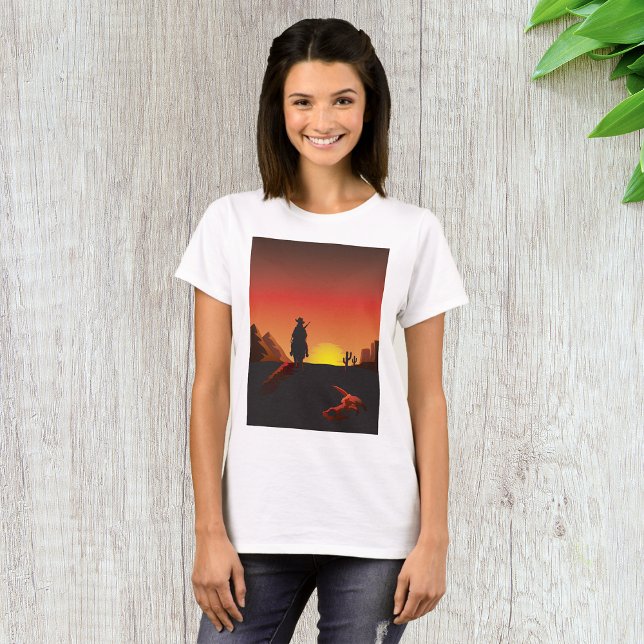 Camiseta Cowboy Sunset T-Shirt (Subido por el creador)
