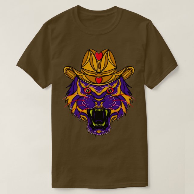 Camiseta Cowboy Tiger Face (Diseño del anverso)