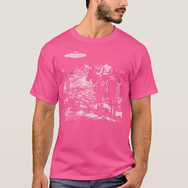 Camiseta Cowboy Ufo Howdy Partner Cowgirl País Occidental (Anverso)