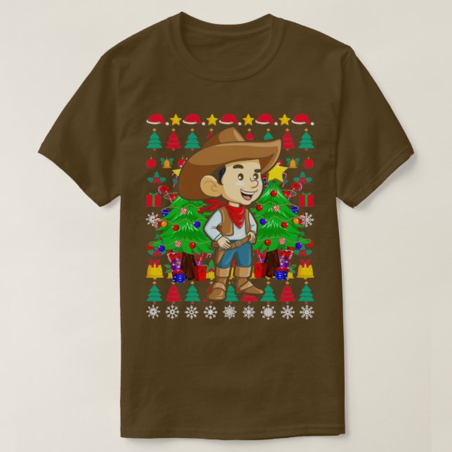 Camiseta Cowboy Ugly Navidades Xmas1 (Diseño del anverso)
