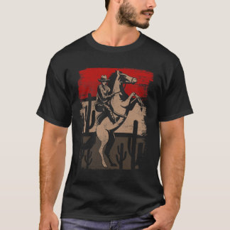 Camiseta Cowboy Wild West Country Horseck Riding Horse Retr