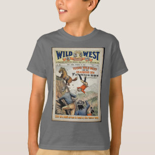 Camiseta Cowboy Wild West Personaliza el nombre y los texto
