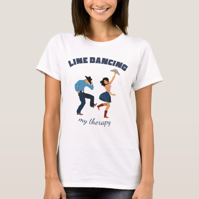 Camiseta Cowboy y Cowgirl T-Shirt bailan en línea (Anverso)