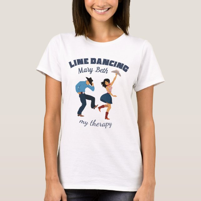 Camiseta Cowboy y Cowgirl T-Shirt bailan en línea (Anverso)