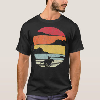 Camiseta CowboyCowgirl T caballo retro salvaje tee_1