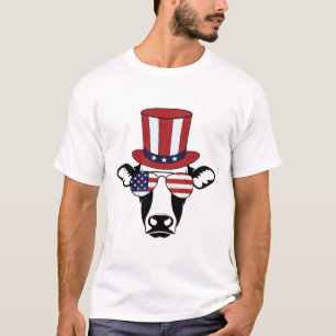 Camiseta Cowboys patrióticos estadounidenses T-S Rodeo Bull