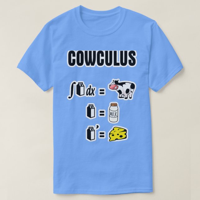 Camiseta Cowculus Math Cowculus Queso de leche (Diseño del anverso)