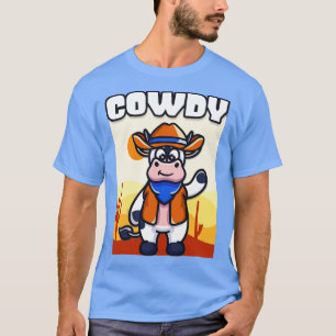 Camiseta Cowdy Funny Cow Cowboy Vestido Rancho Occidental