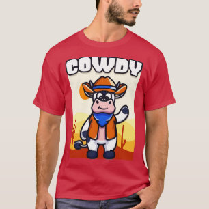 Camiseta Cowdy Funny Cow Cowboy Vestido Rancho Occidental