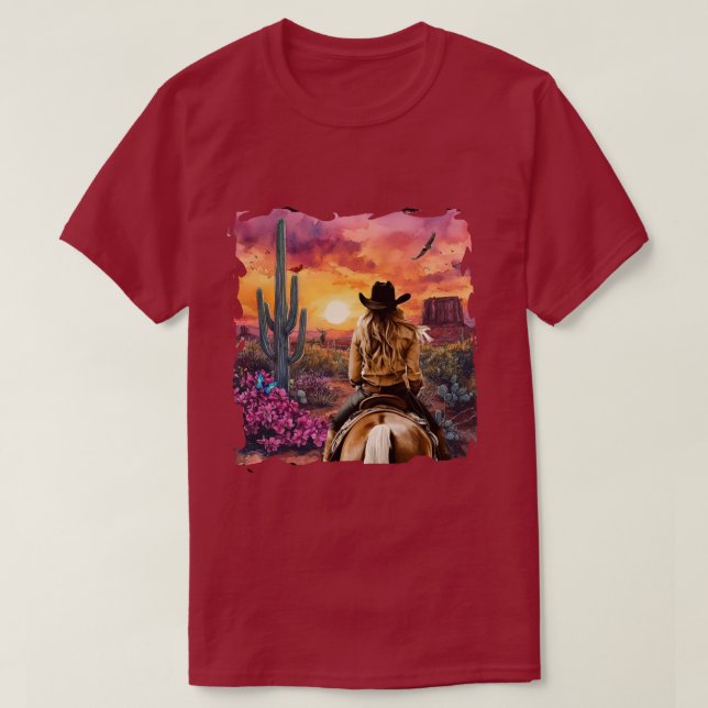 Camiseta Cowgirl  (Diseño del anverso)