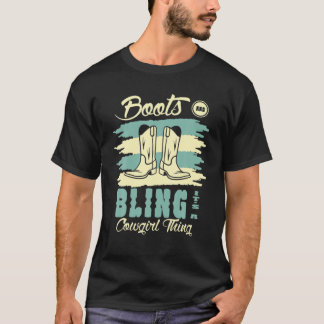 Camiseta Cowgirl Boots Bling