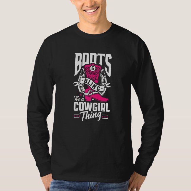 Camiseta Cowgirl Boots Bling It's a Cowgirl Thing (Anverso)