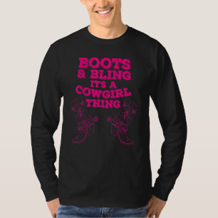 Camiseta Cowgirl Boots Bling Women Cuece Love Country Life
