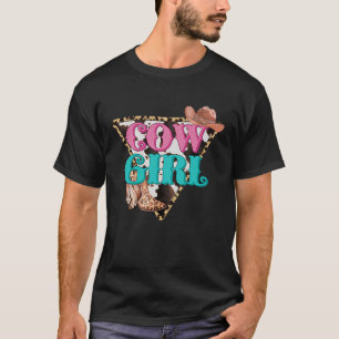 Camiseta Cowgirl Boots Caballo Lover Rodeo Línea del País D