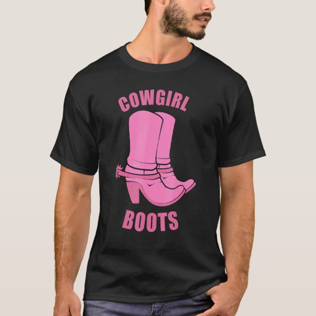 Camiseta Cowgirl Boots Country Horse Rodeo Princesa Occiden (Anverso)