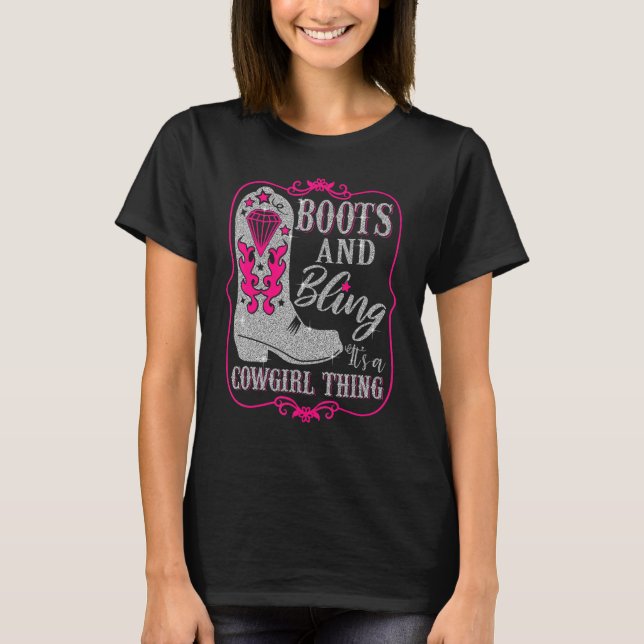 Camiseta Cowgirl Boots huele a mujeres occidentales (Anverso)