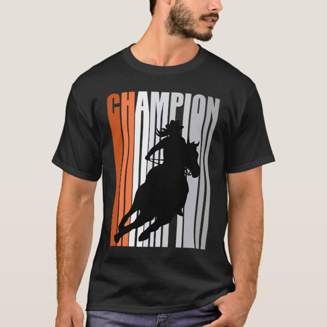 Camiseta Cowgirl Champion Horse Riding Barrel Racing Woman  (Anverso)
