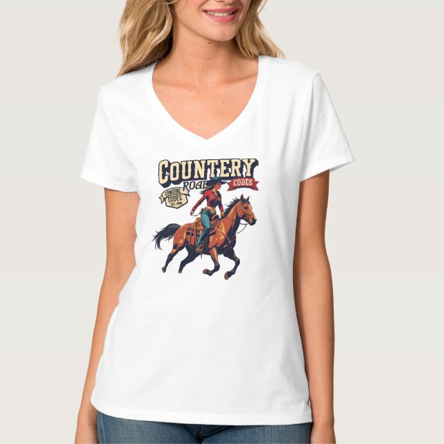 Camiseta Cowgirl Codes: Country Spirit Unleashed (Anverso)