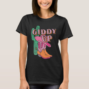 Camiseta Cowgirl Cowboy Boots Cactus