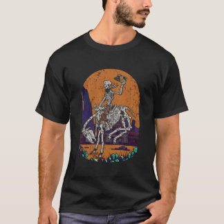 Camiseta Cowgirl Cowboy Skeleton Halloween