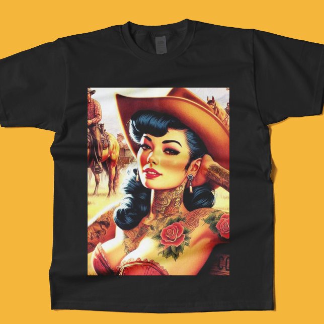 Camiseta Cowgirl de tatuaje caliente (Subido por el creador)