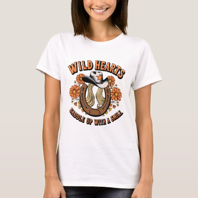 Camiseta Cowgirl del corazón salvaje (Anverso)