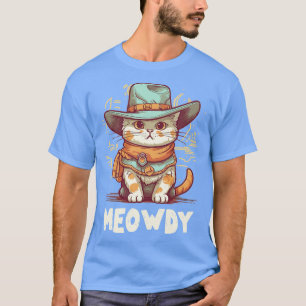 Camiseta Cowgirl Famoso gato Meow Howdy Meowdy 3