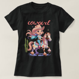 Camiseta Cowgirl Joyride - Aventura occidental del caballo 