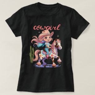 Camiseta Cowgirl Joyride - Aventura occidental del caballo 
