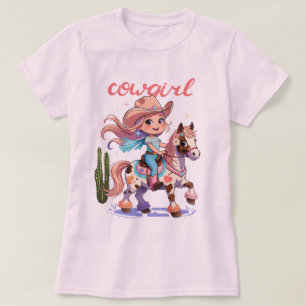 Camiseta Cowgirl Joyride - Aventura occidental del caballo