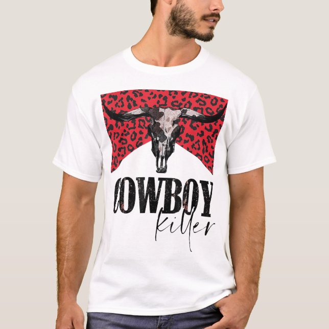Camiseta Cowgirl Leopardo Punchy Cowboy (Anverso)