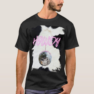 Camiseta Cowgirl Rosa Disco Ball Cowboy Howdy