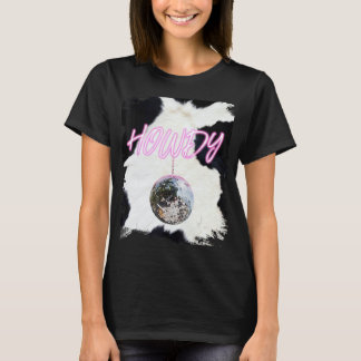 Camiseta Cowgirl Rosa Disco Ball Cowboy Howdy