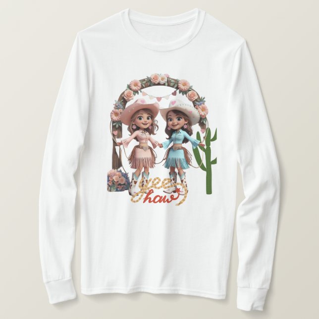 Camiseta “Cowgirl Wedding Celebration (Anverso del diseño)