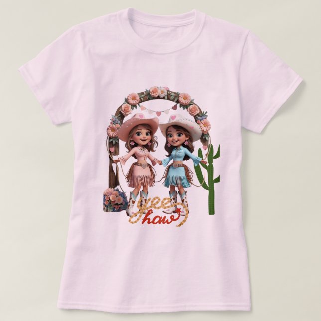 Camiseta Cowgirl Wedding Celebration – Western Aesthetic fo (Diseño del anverso)