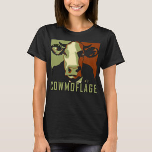 Camiseta Cowmoflage Fun Pop Art Inspiro Cow Tshirt