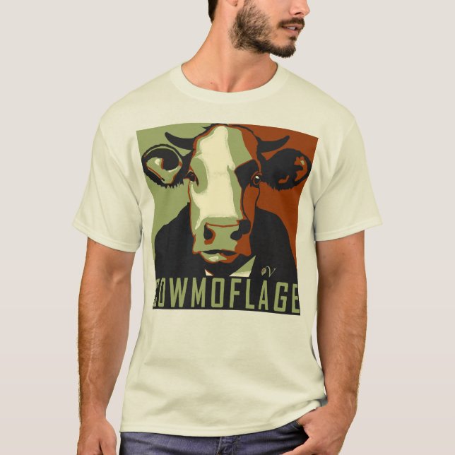 Camiseta Cowmoflage Fun Pop Art Inspiro Cow Tshirt (Anverso)