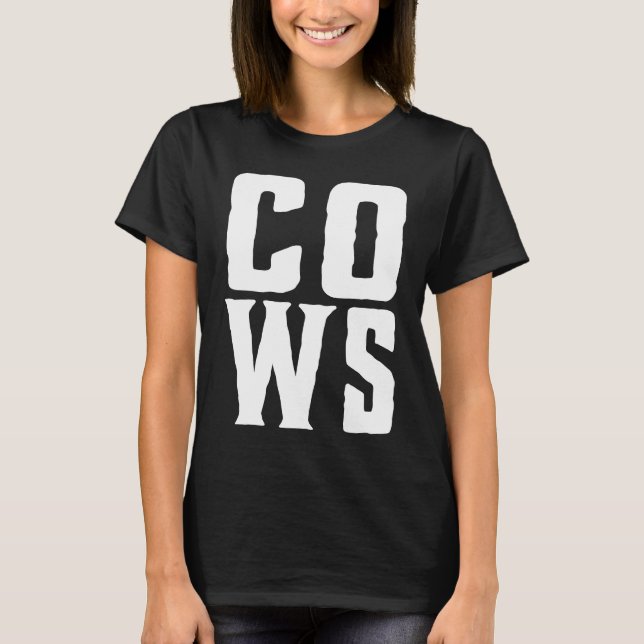 Camiseta COWS! Funny Screaming Cow Hob Farmer (Anverso)