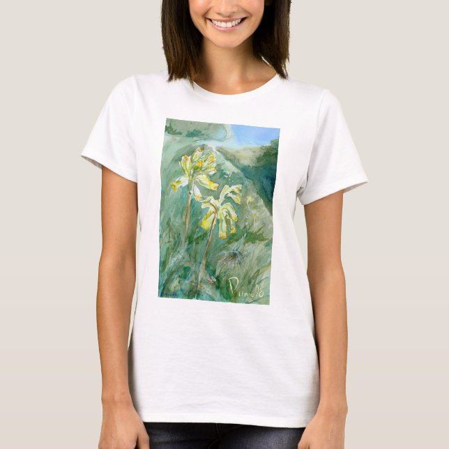 Camiseta Cowslips Primula veris T-shirt (Anverso)